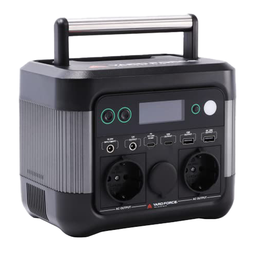 Yard Force LX PS300 Draagbare Powerstation (296 Wh, 600W piek) – Mobiele stroomopslag met 2x 230V stopcontact, USB-C & MPPT zonnelaadregelaar voor camping & noodstroom