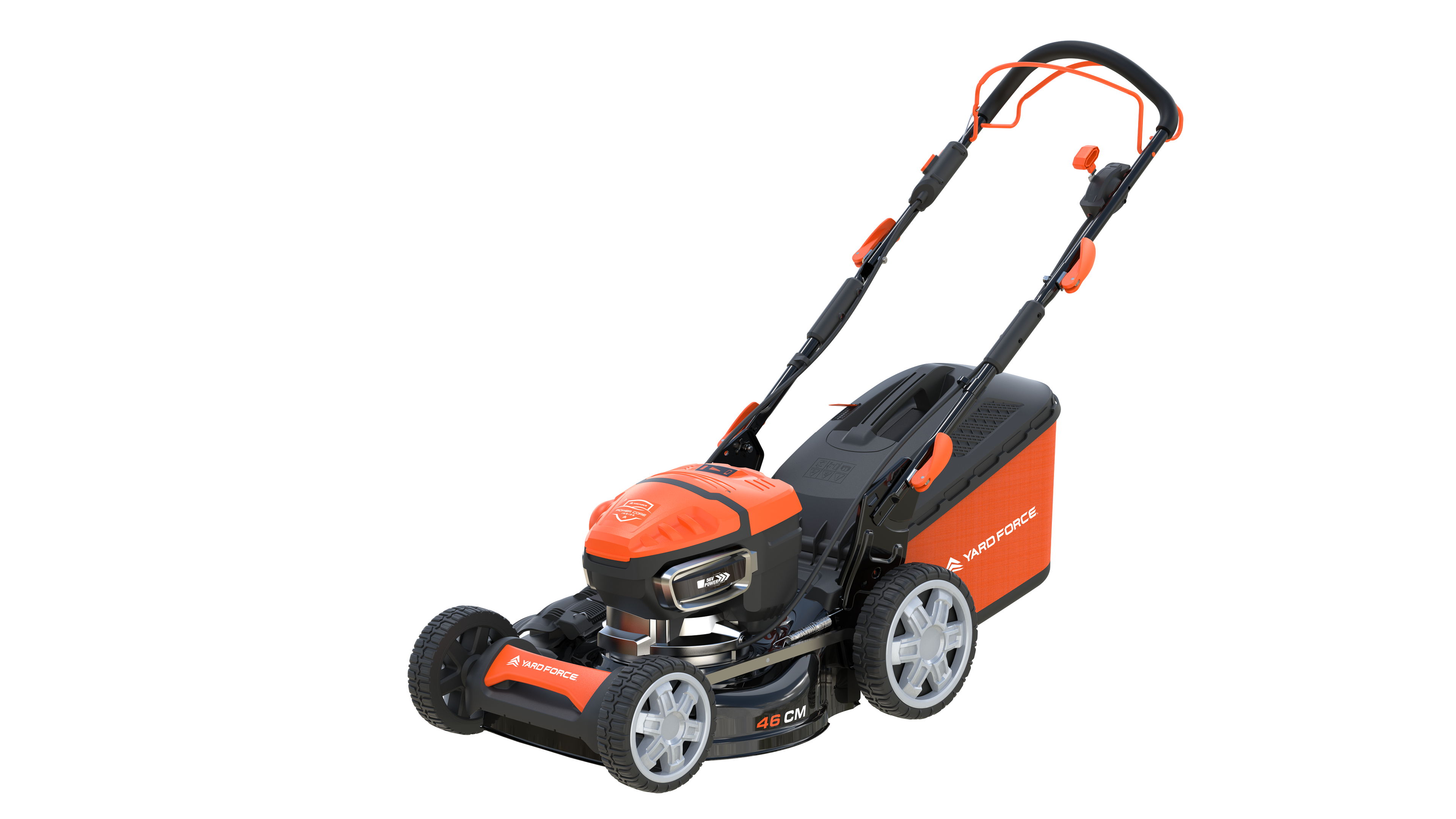 Yard Force 58V LFP-accu-grasmaaier LM P46A – Geïntegreerde 8,6 Ah accu, 196 cc benzinevermogen (12,2 Nm), 46 cm maaibreedte, 2 uur looptijd, extreem veilig en duurzaam