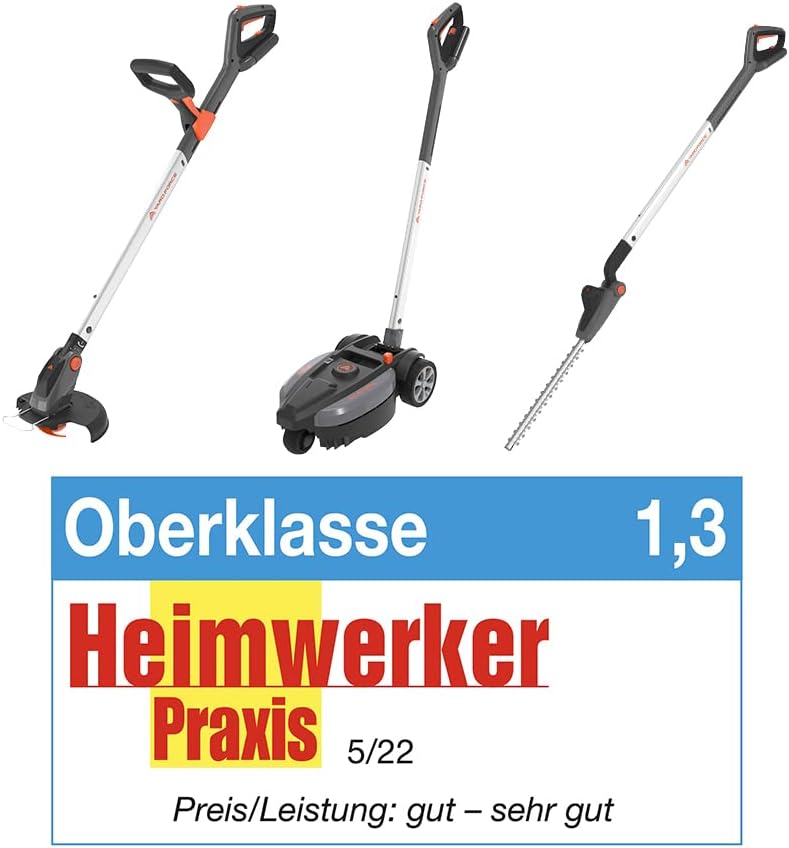 Yard Force iFlex LM F23BN 2 w 1 Akumulatorowa kosiarka i podkaszarka (23 cm, 12 V 4 Ah) – zwrotność 360°, silnik bezszczotkowy i obsługa jedną ręką