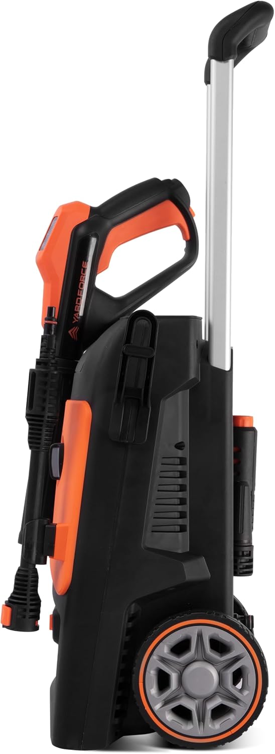 Yard Force EW U13B Hogedrukreiniger (1800 W, 135 bar, 450 l/u) – Krachtige reiniger met slanghaspel, aluminium pomp en 6 m slang