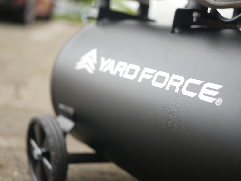 Yard Force EX ARC24 Stille Compressor (24 L, 8 bar, 750 W) – Fluisterstille, olievrije compressor (67 dB) met drukregelaar & wielen