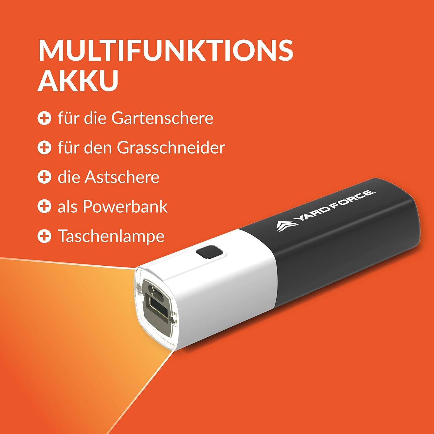 Yard Force VITA 6-in-1 Accu-tuingereedschap set (4V / 4Ah) – Urban Gardening Koffer met elektrische takkenschaar, grasschaar & premium handgereedschap