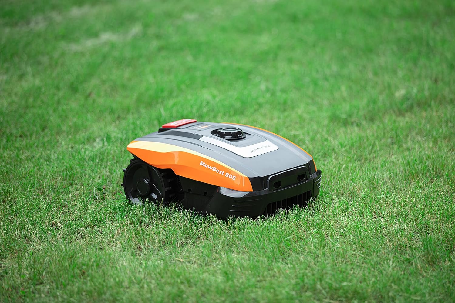 Yard Force MowBest 805 Robot koszący (do 250 m², 20V 2,0 Ah) – Automatyczna kosiarka autonomiczna z funkcją koszenia brzegów, nachyleniem do 30% i czujnikami bezpieczeństwa