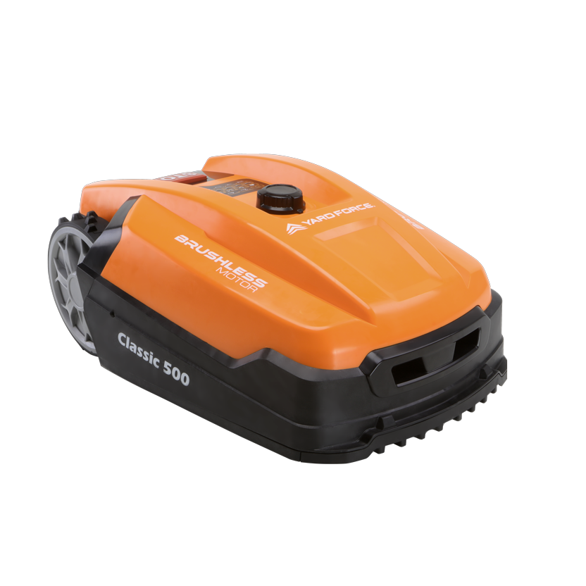 Yard Force Robotmaaier Classic 500 – Voor maximaal 500 m², 28V accu, functie voor randafwerking, borstelloze motor, 40% helling, regensensor