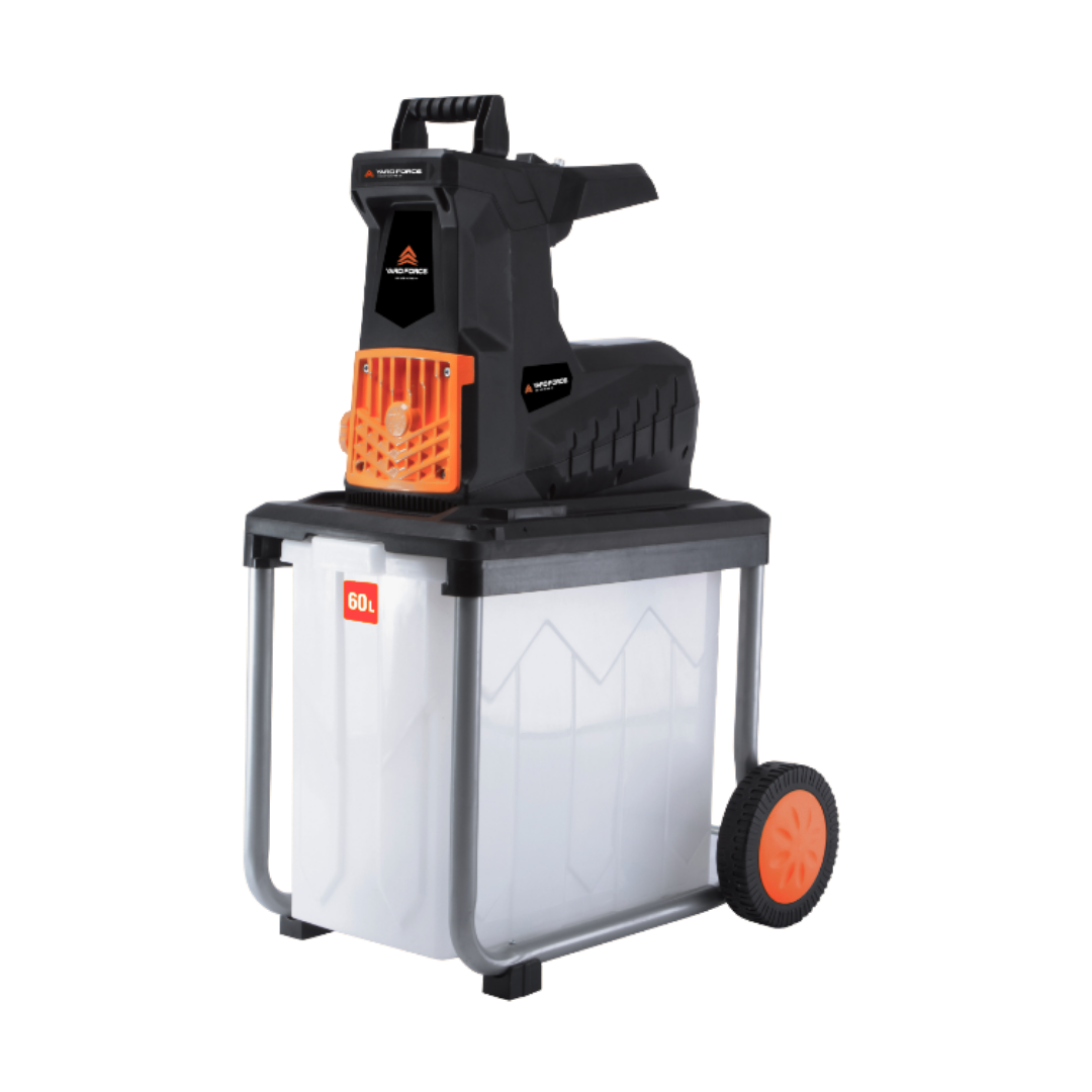 Yard Force 2800W elektrische hakselaar ER U45 – voor takken tot 45 mm, 60L geïntegreerde opvangbak, achteruitloop, stil & efficiënt