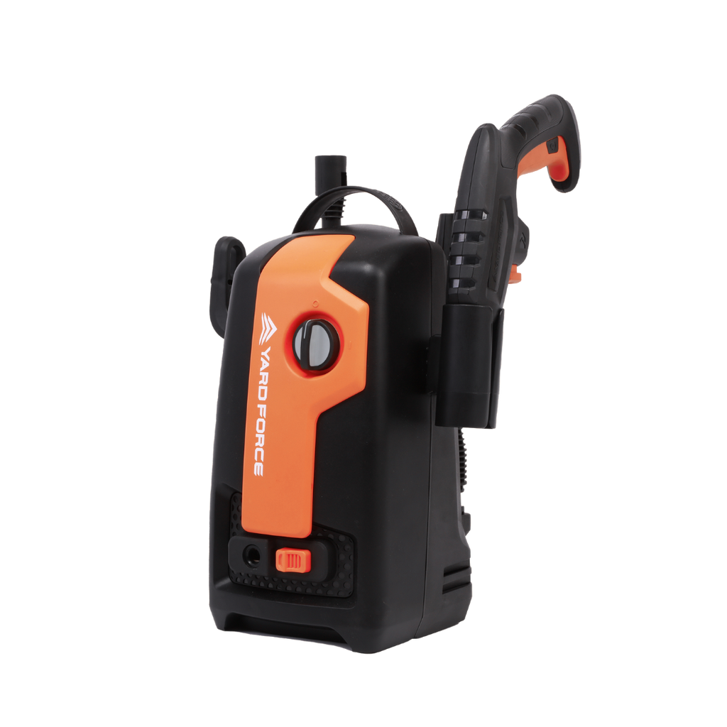Myjka ciśnieniowa Yard Force 1600W EW U11E – maks. 120 barów, silnik chłodzony powietrzem, w zestawie pianownica i akcesoria, kompaktowa i lekka
