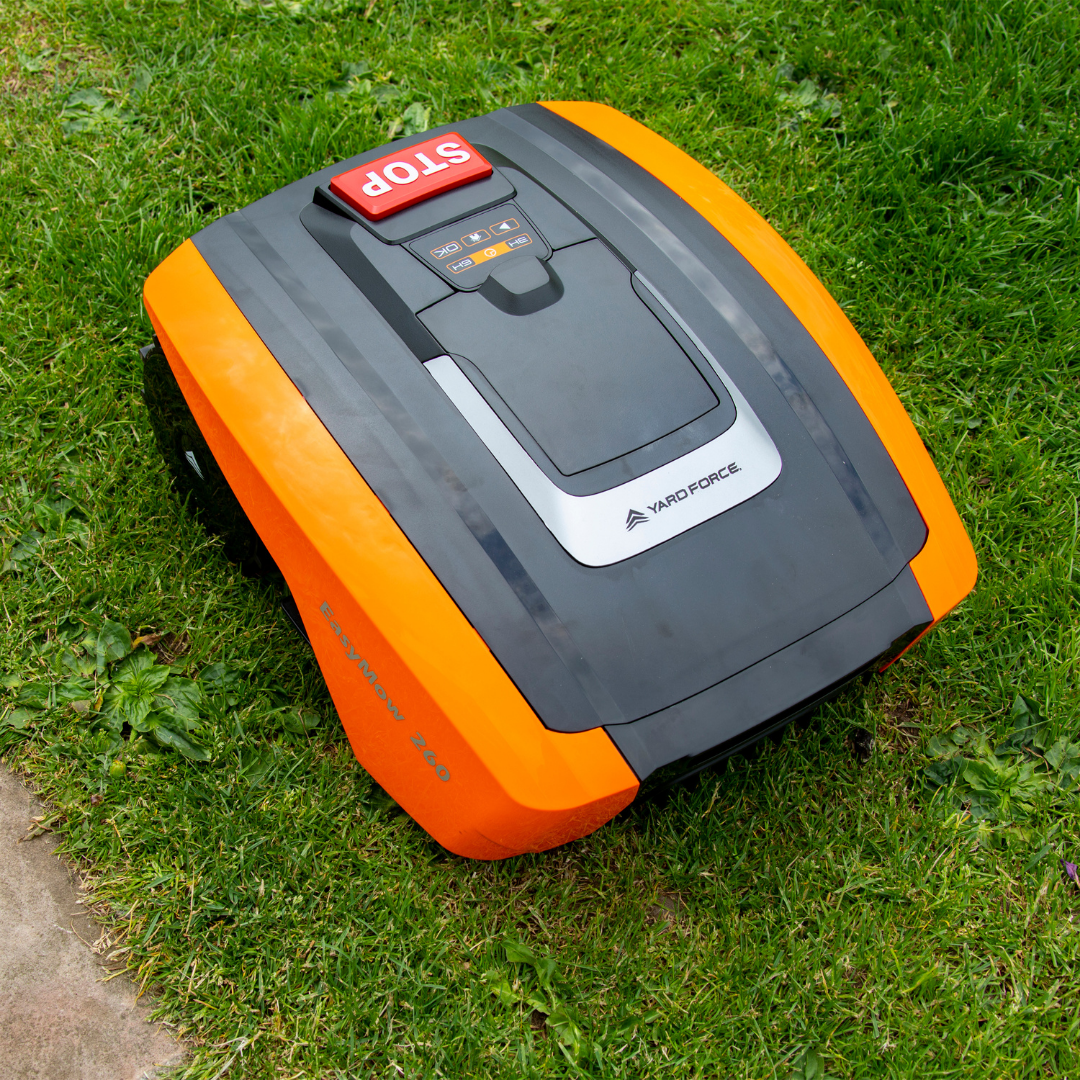 Yard Force 20V Robot koszący EasyMow 260B – do 260 m², sterowanie aplikacją Bluetooth, funkcja koszenia krawędzi, nachylenie 30%, w zestawie zestaw instalacyjny