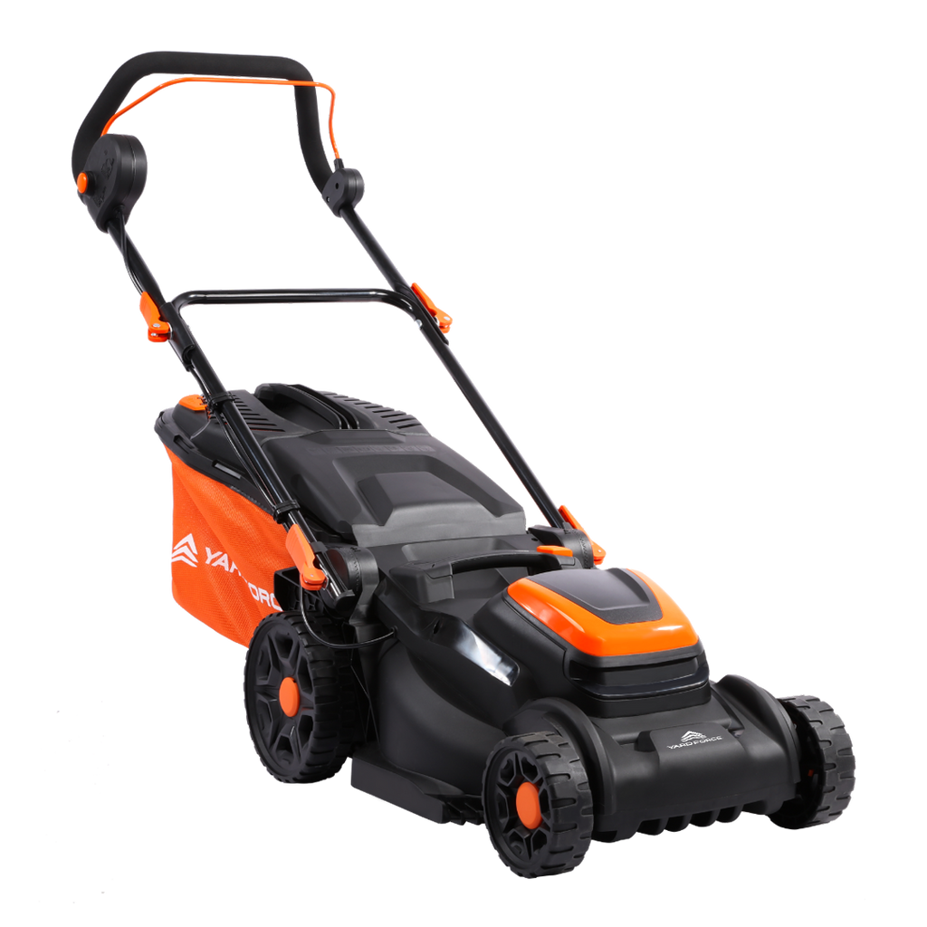 Kosiarka akumulatorowa Yard Force 20V LM C40B – szerokość koszenia 40 cm, w zestawie 2x akumulatory 20V 4,0 Ah i ładowarka, Torque-Boost, kosz na trawę 40 l z funkcją mulczowania
