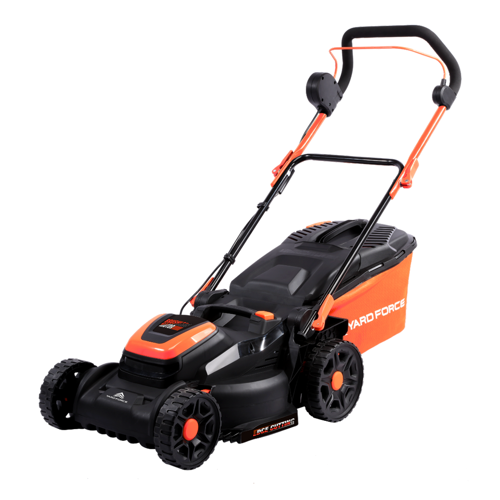 Kosiarka akumulatorowa Yard Force 20V LM C40B – szerokość koszenia 40 cm, w zestawie 2x akumulatory 20V 4,0 Ah i ładowarka, Torque-Boost, kosz na trawę 40 l z funkcją mulczowania