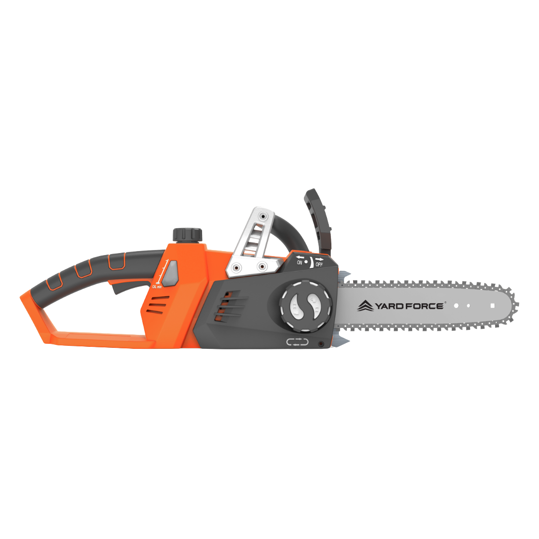 Yard Force 40V (2x20V) Akumulatorowa pilarka łańcuchowa LS C35B – prowadnica i łańcuch Oregon 35 cm, w zestawie 2x akumulatory 20V 2,0 Ah i ładowarka, beznarzędziowe napinanie łańcucha