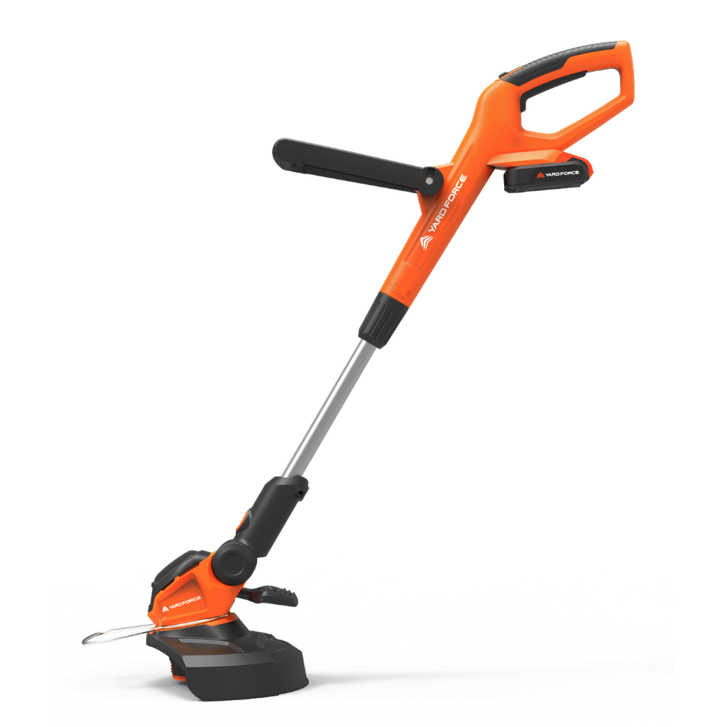 Yard Force 20V Akku-Rasentrimmer LT C25 – 25 cm Schnittbreite, inkl. 20V 2,0 Ah Akku & Ladegerät, Teleskopstiel & verstellbarer Zusatzgriff, Leichtgewicht