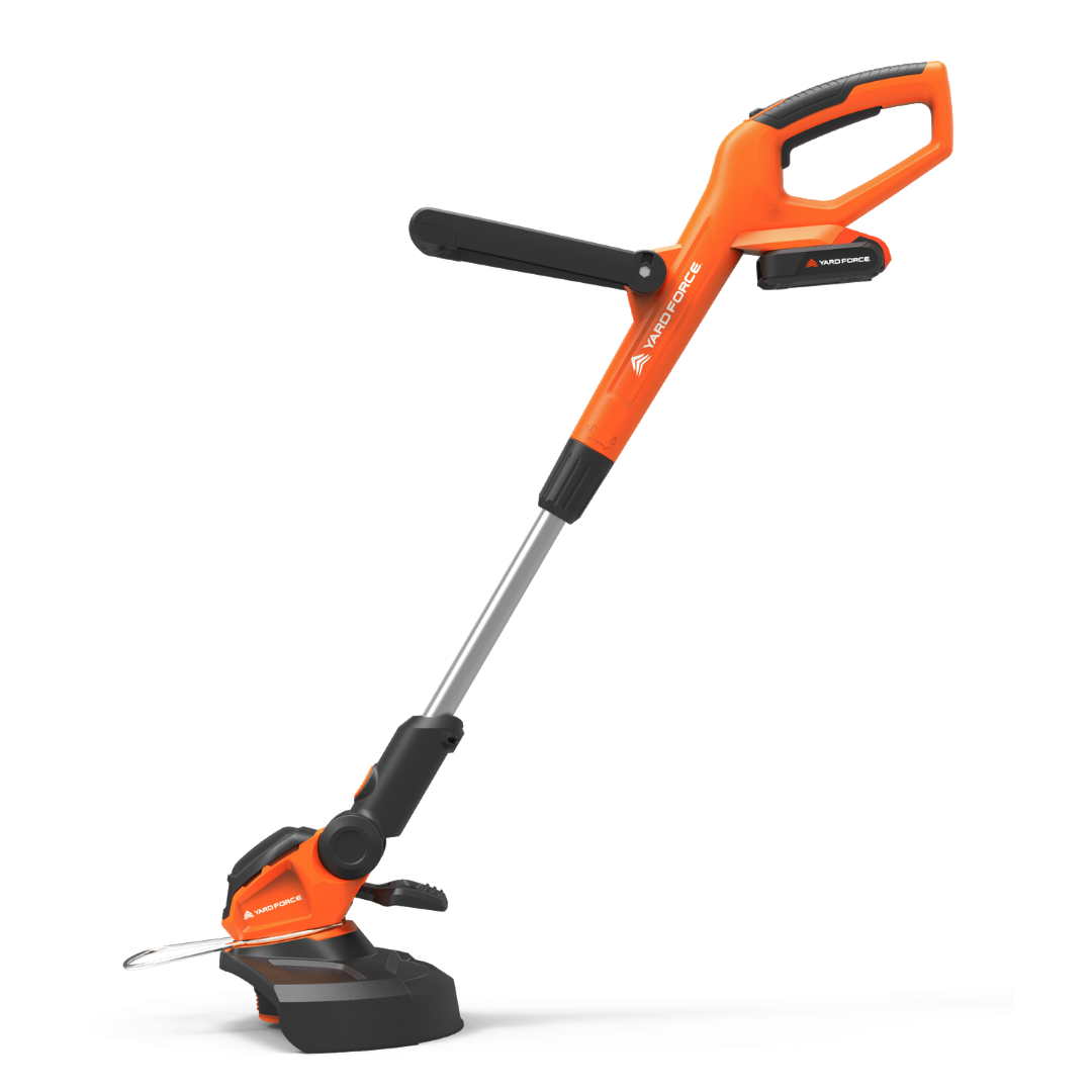 Yard Force 20V Akku-Rasentrimmer LT C25 – 25 cm Schnittbreite, inkl. 20V 2,0 Ah Akku & Ladegerät, Teleskopstiel & verstellbarer Zusatzgriff, Leichtgewicht