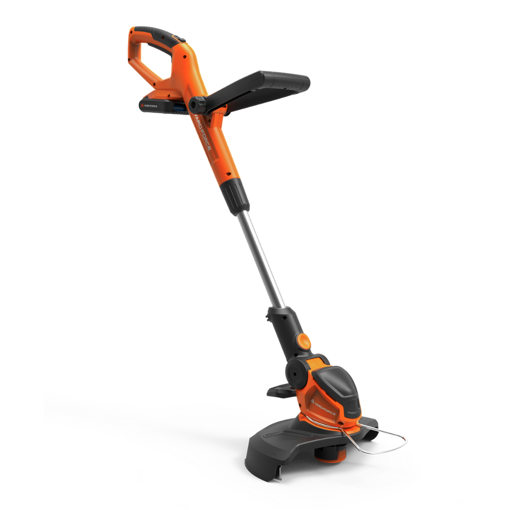 Yard Force 20V Akku-Rasentrimmer LT C25 – 25 cm Schnittbreite, inkl. 20V 2,0 Ah Akku & Ladegerät, Teleskopstiel & verstellbarer Zusatzgriff, Leichtgewicht
