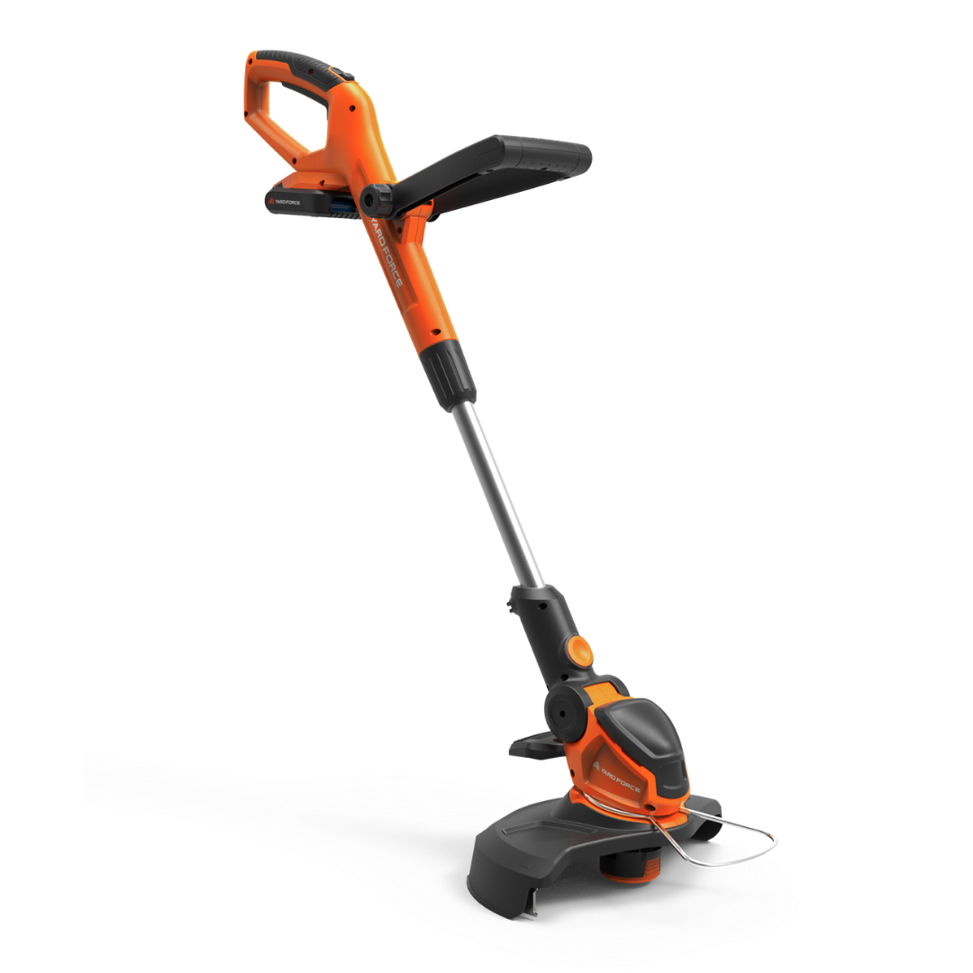 Yard Force 20V Akku-Rasentrimmer LT C25 – 25 cm Schnittbreite, inkl. 20V 2,0 Ah Akku & Ladegerät, Teleskopstiel & verstellbarer Zusatzgriff, Leichtgewicht