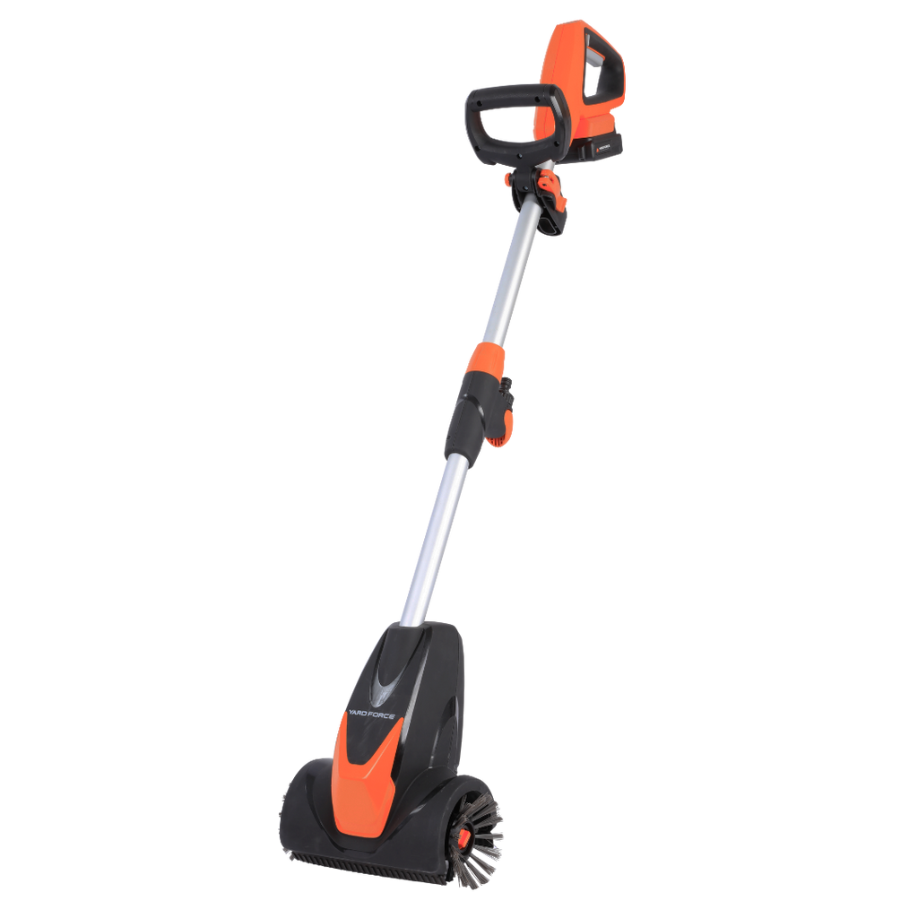 Yard Force 20V Akku-Terrassenreiniger LW CPC2 – 20 cm Arbeitsbreite, inkl. 20V 4,0 Ah Akku & Ladegerät, Wasseranschluss für Nassreinigung, 2 Geschwindigkeitsstufen