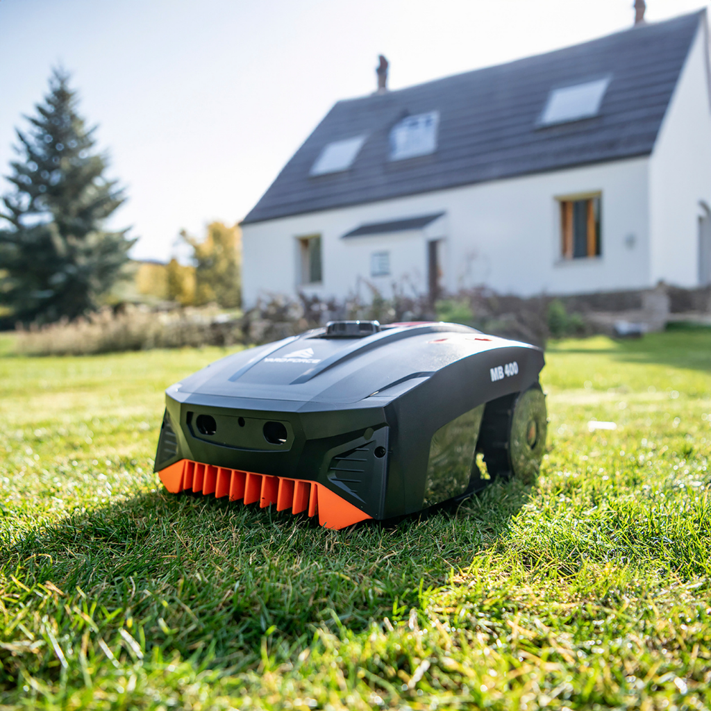 Yard Force 20V Mähroboter MB400 – für bis zu 400 m², Bluetooth App-Steuerung, 16 cm Schnittbreite, 30 % Steigung, inkl. Installations-Set
