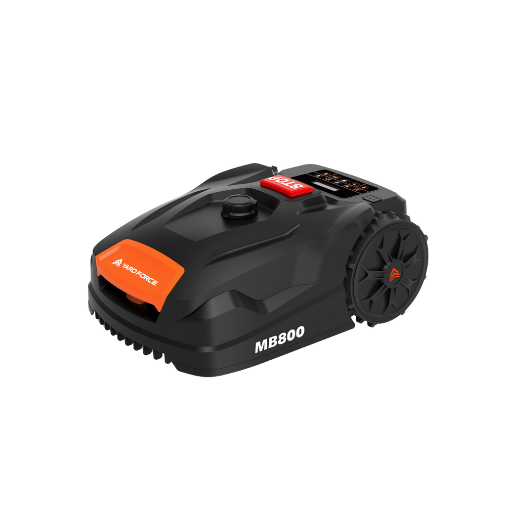 Yard Force 20V Mähroboter MB800 – für bis zu 800 m², Brushless Motor, App-Steuerung, 18 cm Schnittbreite, 40 % Steigung, Regensensor, inkl. Zubehör